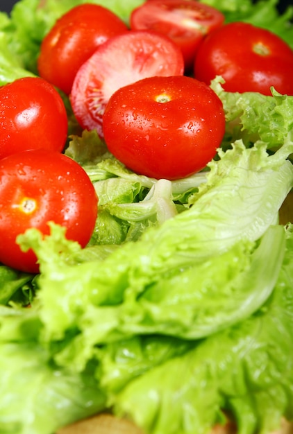 Tomates frescos y húmedos