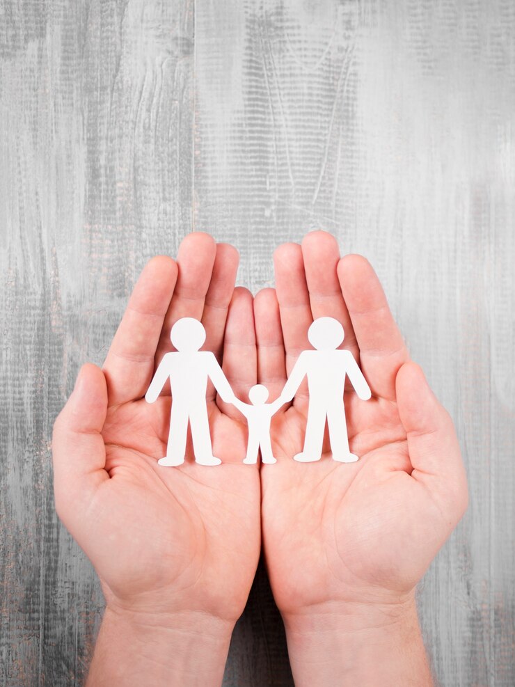 Photo Gratis top view cute lgbt family concept composition with copy space