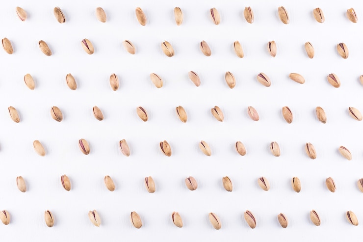 Photo Gratis top view pistachios pattern  horizontal