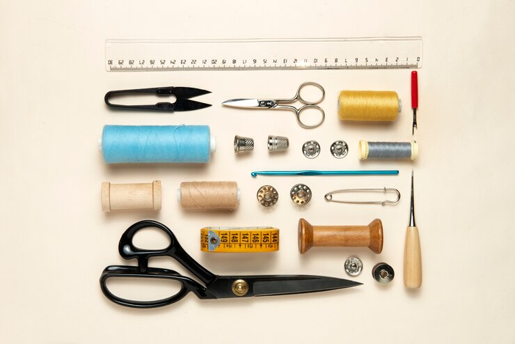 Photo Gratis top view sewing supplies arrangement