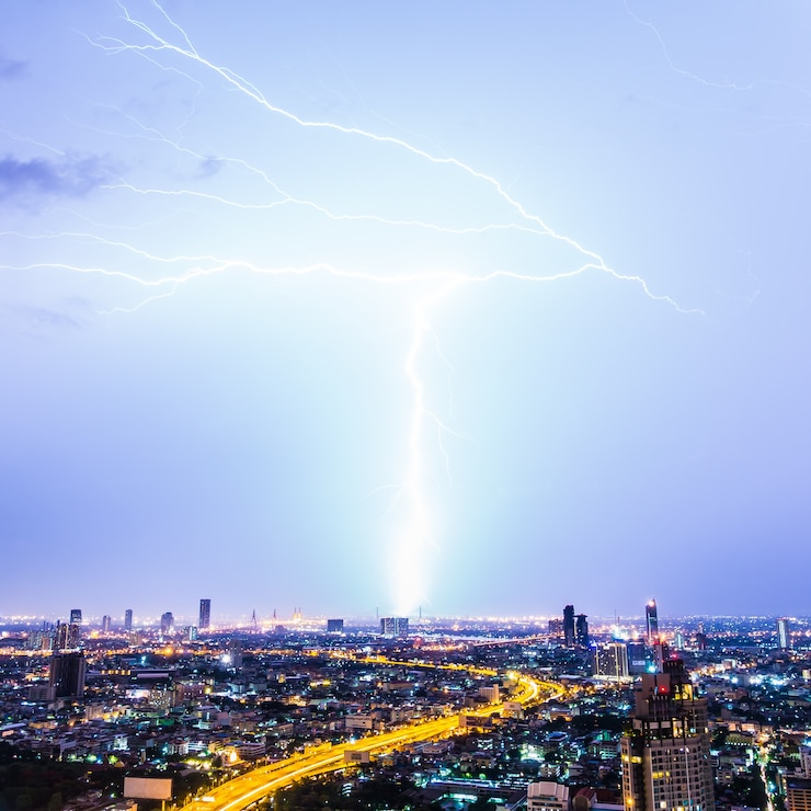 Foto gratuito tormenta de relámpagos