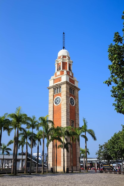 Foto gratuita torre de reloj histórica en tsim sha tsui hong kong china