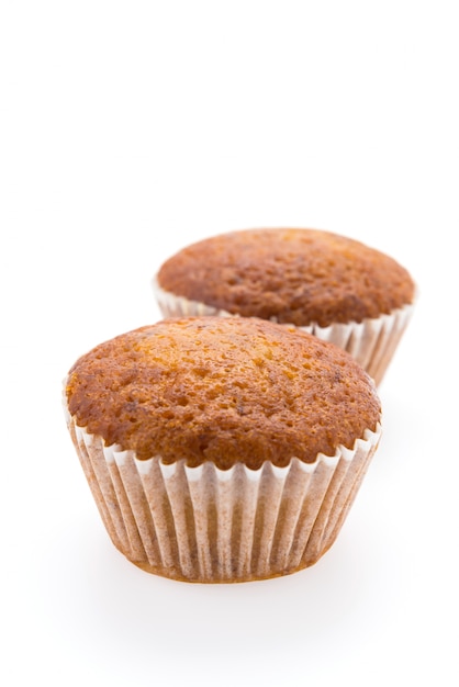 Foto gratuita tortas de plátano aislados en blanco