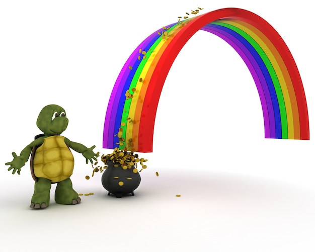 Tortuga en un arcoiris