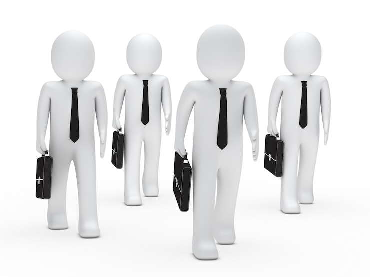 Foto gratuito trabajadores seguros caminando