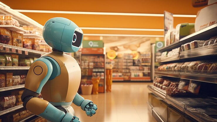 Foto gratuito trabajo humano regular realizado por un robot futurista antropomórfico