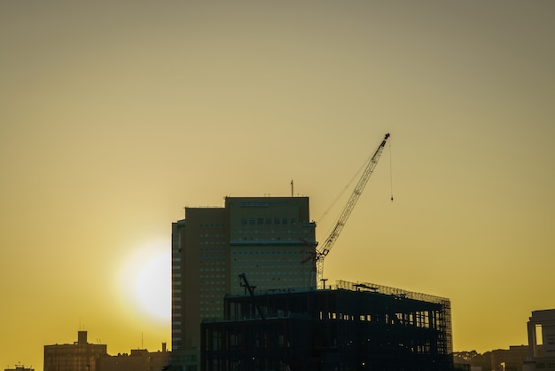 Trabajo, rascacielos, casa, concreto, ingeniería