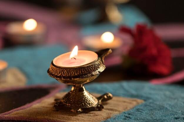 Tradición del festival de las luces de Diwali