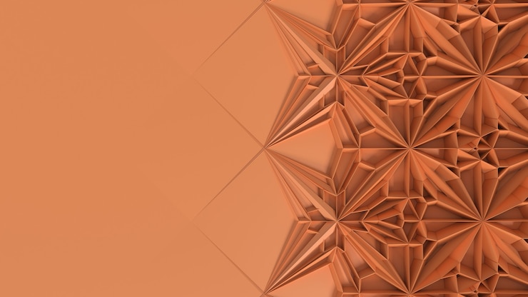 Photo Gratis transformasi kaleidoskop geometris abstrak 3d. distorsi fraktal permukaan. ilustrasi render 3d