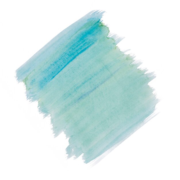 Trazo de pincel acuarela verde y azul