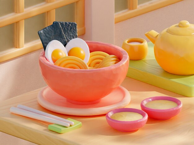 Tres cuencos de ramen