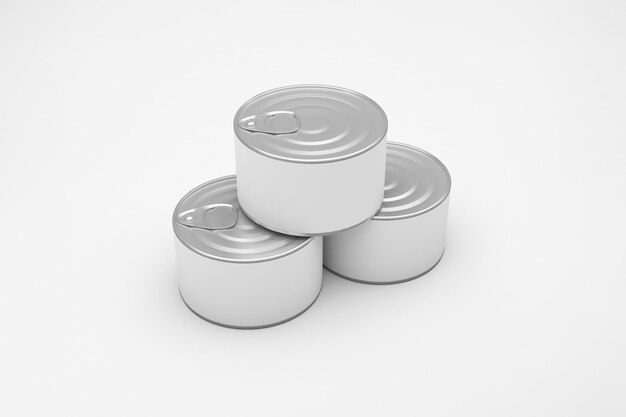 Tres latas de comida