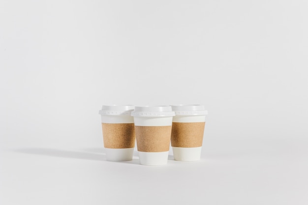 Tres vasos de café