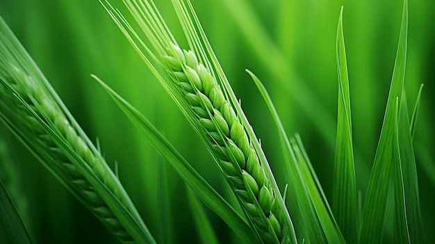 Foto gratuita el trigo joven en un campo verde