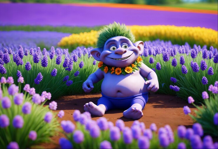 Foto gratuito un troll de fantasía en un entorno hermoso