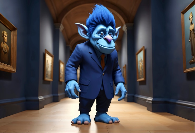 Foto gratuito un troll de fantasía en un entorno hermoso