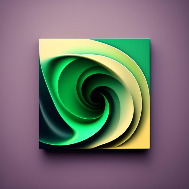 Un trozo de papel colorido con un diseño en espiral.