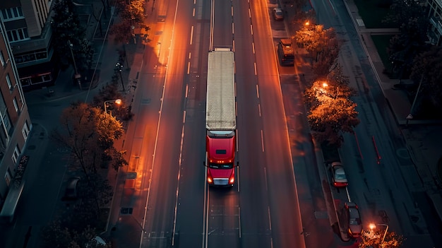 Foto gratuita truck and logistics operation at dusk