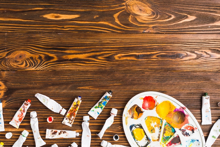 Foto gratuito tubos y tapas cerca de la paleta