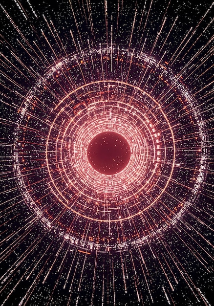 Túnel iluminado de datos y luz