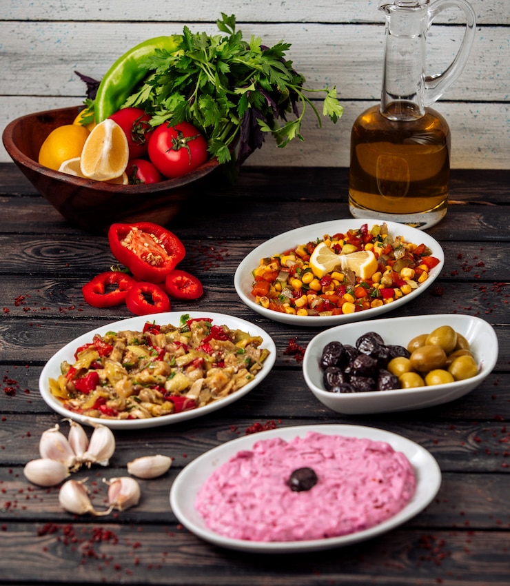Photo Gratis turkish salads on the table