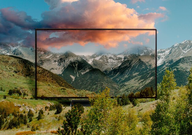 Tv en concepto de naturaleza