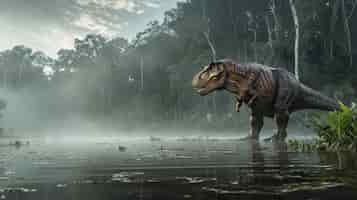 Foto gratuita tyrannosaurus rex in the wild