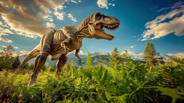 Foto gratuita tyrannosaurus rex in the wild