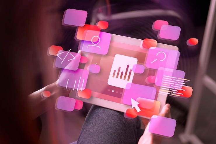 Photo Gratis ui and ux representations with tablet