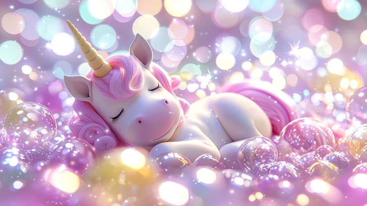 Foto gratuito unicornio de dibujos animados en 3d
