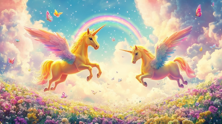 Foto gratuito unicornio de fantasía con estilo de arte digital