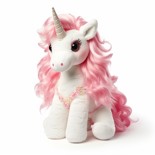 Unicornio de peluche infantil 3d.