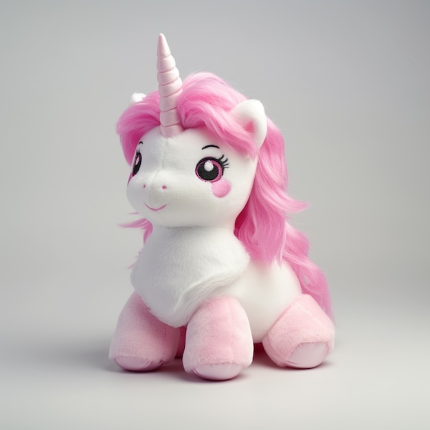 Unicornio de peluche infantil 3d.