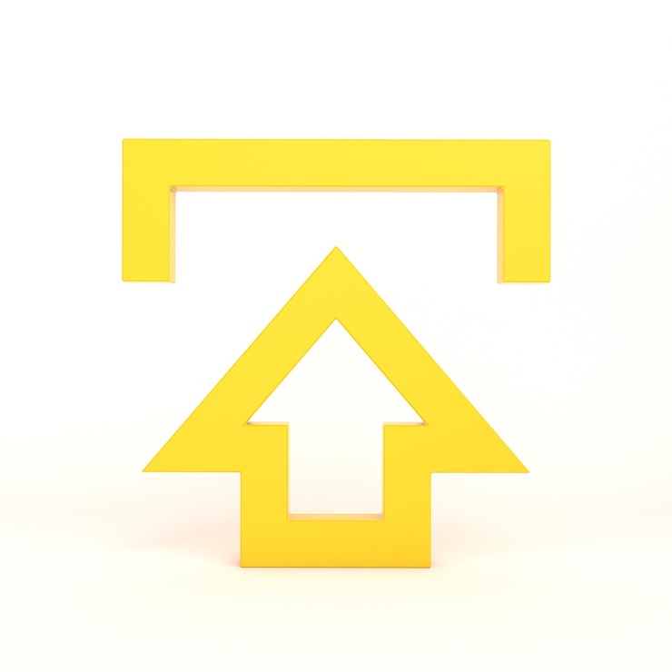 Photo Gratis upload icon front side with white background