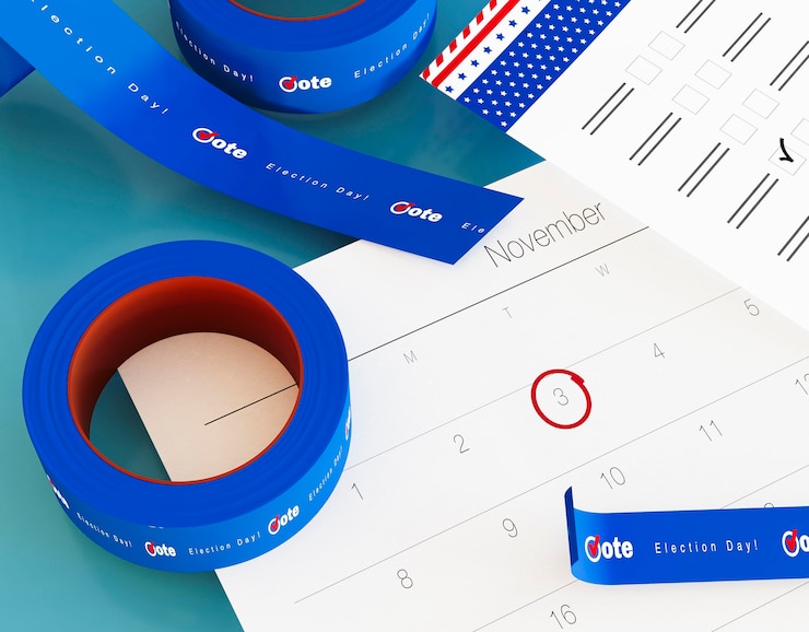 Photo Gratis us elections vote concept with flag