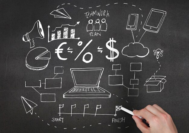 el uso de la comunicación digital generada equipo gris