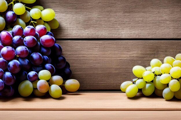 Uvas en una mesa con una que dice 'uvas'