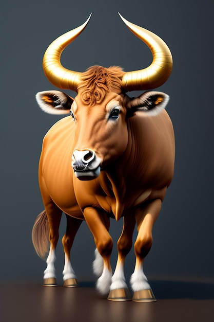Una vaca marrón con la cara blanca y la nariz negra.