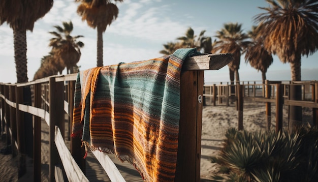 Vacaciones tropicales Relajarse en la arena de lujo generada por IA