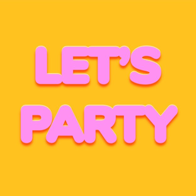 Vamos de fiesta palabra en estilo de texto en negrita
