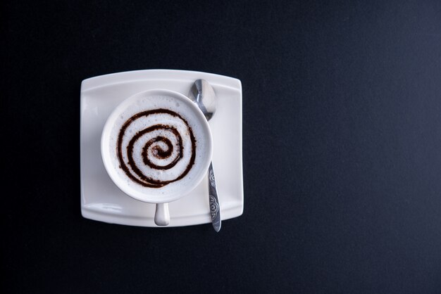 vapor caliente espresso cafeína negro
