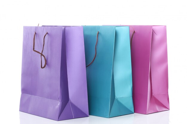 Varias bolsas coloridas de compras
