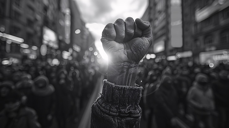 Foto gratuito varias personas que participan en las protestas