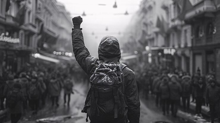 Foto gratuito varias personas que participan en las protestas