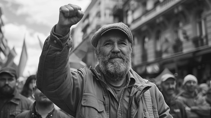 Foto gratuito varias personas que participan en las protestas