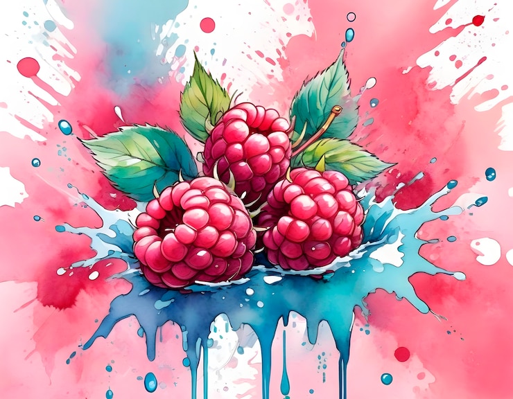 Foto gratuito una variedad de frutas en acuarela