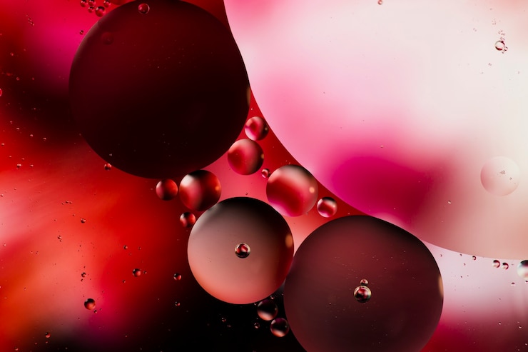 Foto gratuito variedad de maravillosas formas abstractas con aceite en agua