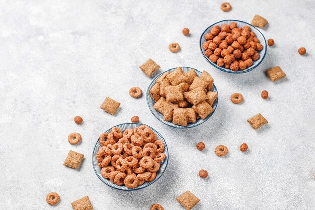 Varios cereales para el desayuno