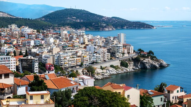 Varios edificios ubicados en Kavala, Grecia