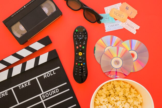 Varios objetos de película